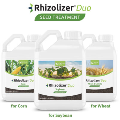 Rhizolizer Duo biological seed treatments for corn, soybeans and wheat