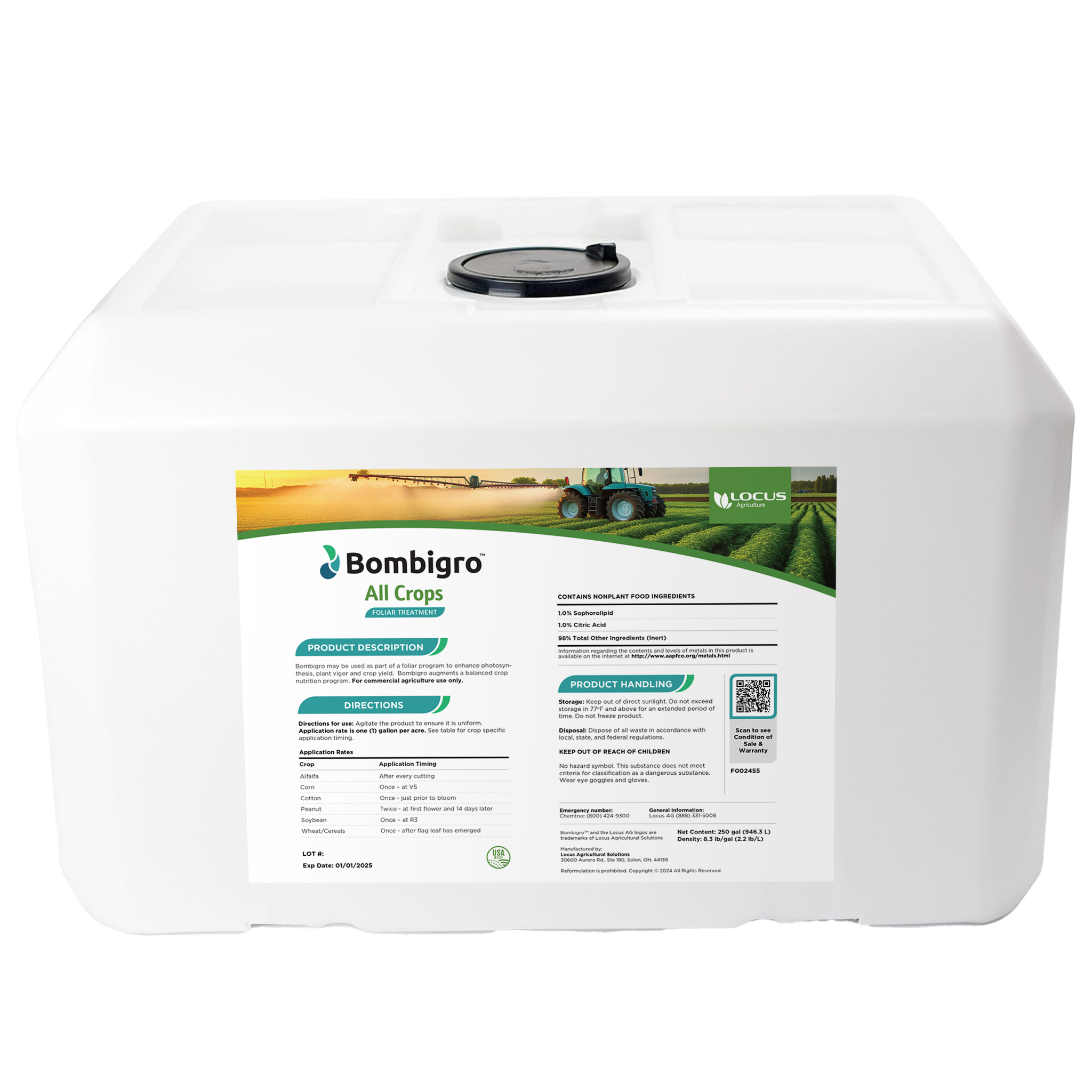 Locus AG Bombigro foliar-applied product